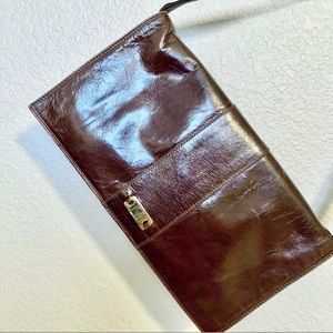 Vintage clutch Swiss Leder Locher with strap